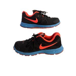 Nike Womens Revolution 2 Black Running Sneakers Shoes Lace Up Low Top Size 7.5